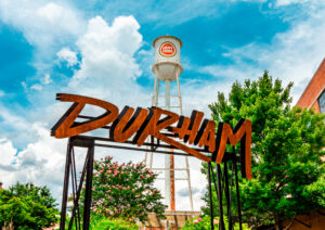 The Durham Sign at American Tobacco Campus